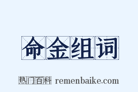 命金组词是什么意思的图片